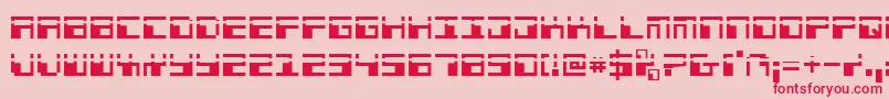 Phaser Bank Laser Font – Red Fonts on Pink Background