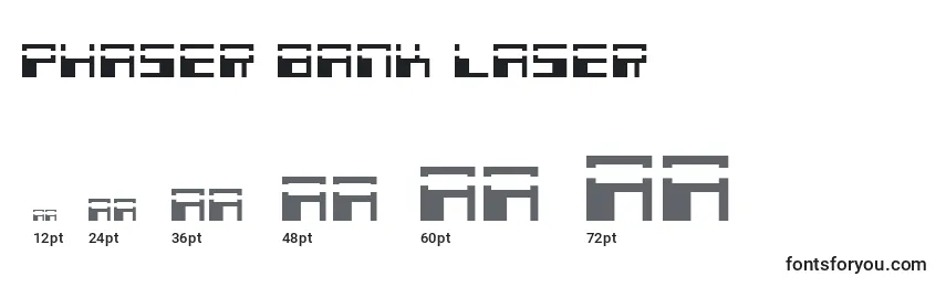 Phaser Bank Laser-fontin koot