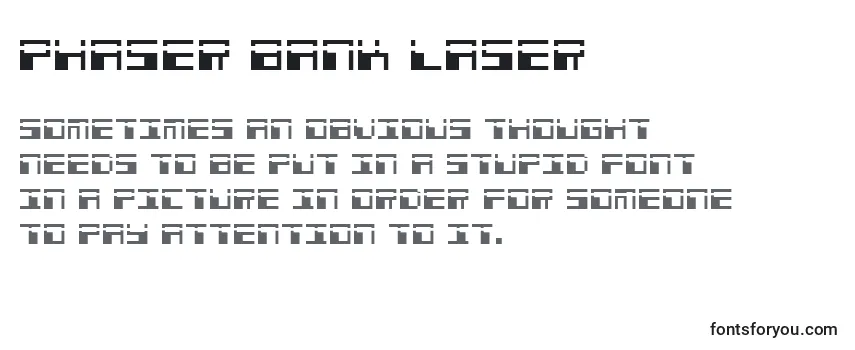 Phaser Bank Laser Font