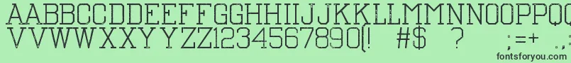 TheNest-fontti – mustat fontit vihreällä taustalla