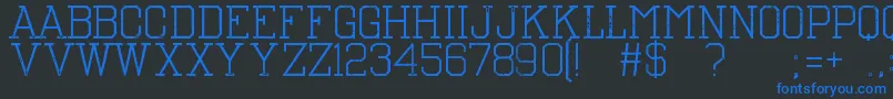 TheNest Font – Blue Fonts on Black Background