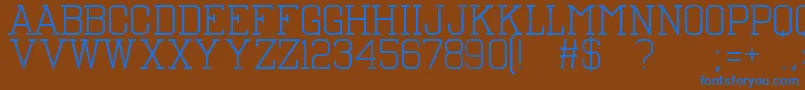 TheNest Font – Blue Fonts on Brown Background