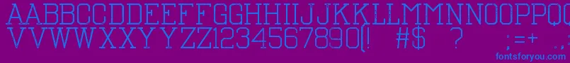 TheNest-fontti – siniset fontit violetilla taustalla