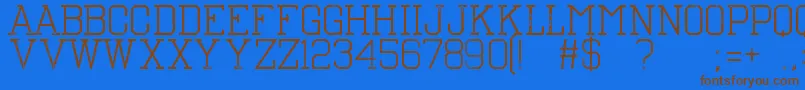 TheNest Font – Brown Fonts on Blue Background