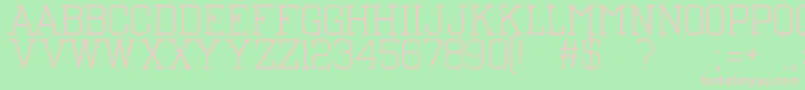 TheNest-fontti – vaaleanpunaiset fontit vihreällä taustalla