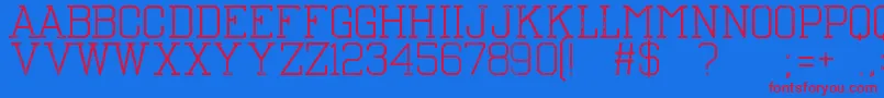 TheNest Font – Red Fonts on Blue Background