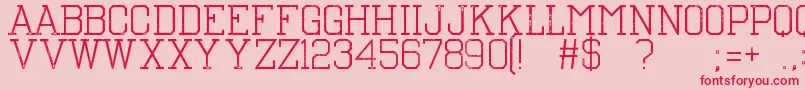 TheNest Font – Red Fonts on Pink Background