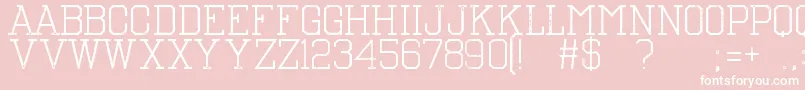TheNest-fontti – valkoiset fontit vaaleanpunaisella taustalla
