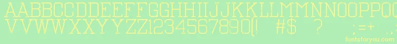 TheNest Font – Yellow Fonts on Green Background