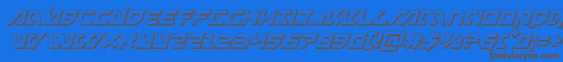 Metalstorm3Dital Font – Brown Fonts on Blue Background