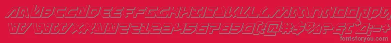 Metalstorm3Dital Font – Gray Fonts on Red Background