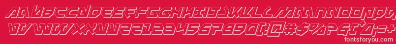 Metalstorm3Dital Font – Pink Fonts on Red Background