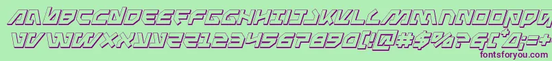 Metalstorm3Dital Font – Purple Fonts on Green Background