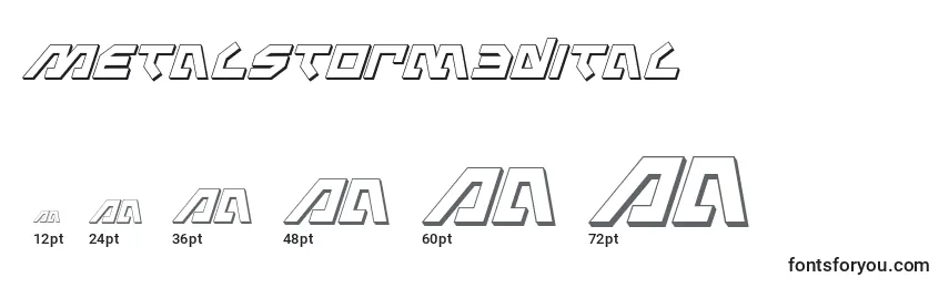 Metalstorm3Dital Font Sizes