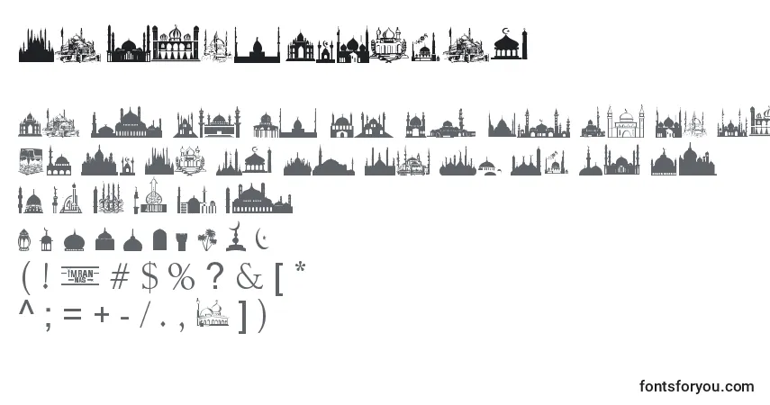 Czcionka MasjidAlImran – alfabet, cyfry, specjalne znaki