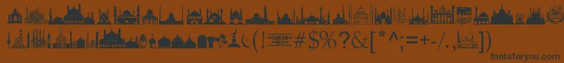 MasjidAlImran Font – Black Fonts on Brown Background