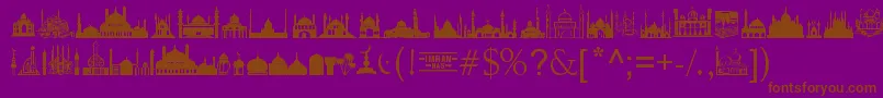 MasjidAlImran Font – Brown Fonts on Purple Background
