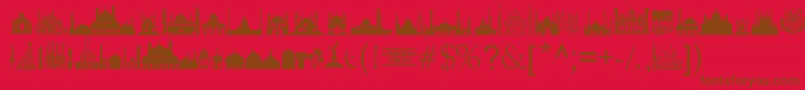 MasjidAlImran Font – Brown Fonts on Red Background