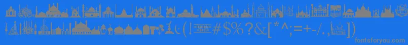 MasjidAlImran Font – Gray Fonts on Blue Background