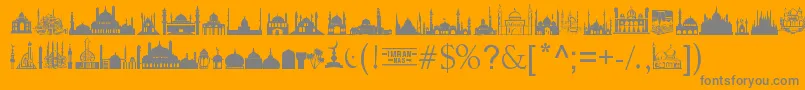 MasjidAlImran Font – Gray Fonts on Orange Background