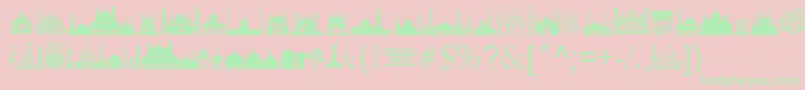 MasjidAlImran Font – Green Fonts on Pink Background