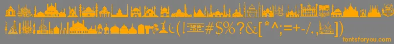 MasjidAlImran Font – Orange Fonts on Gray Background