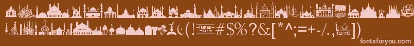 MasjidAlImran Font – Pink Fonts on Brown Background