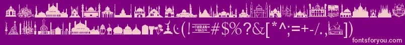 MasjidAlImran Font – Pink Fonts on Purple Background