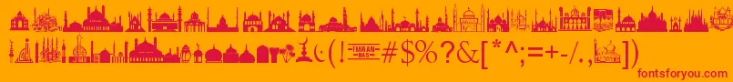MasjidAlImran Font – Red Fonts on Orange Background