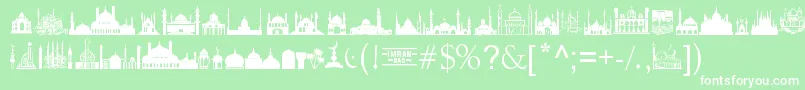 MasjidAlImran Font – White Fonts on Green Background