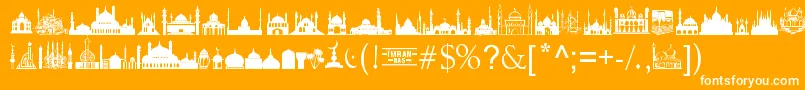 MasjidAlImran Font – White Fonts on Orange Background