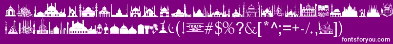 MasjidAlImran Font – White Fonts on Purple Background