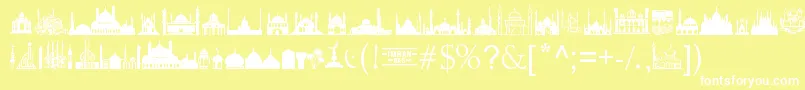 MasjidAlImran Font – White Fonts on Yellow Background