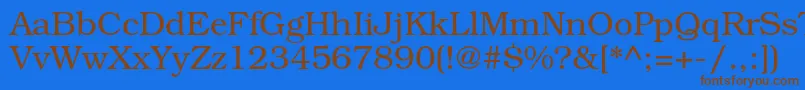 BookmanstdLight Font – Brown Fonts on Blue Background