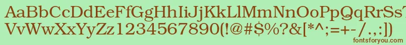 BookmanstdLight Font – Brown Fonts on Green Background