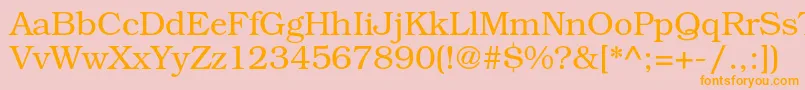 BookmanstdLight Font – Orange Fonts on Pink Background