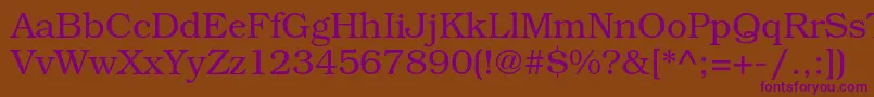 BookmanstdLight Font – Purple Fonts on Brown Background