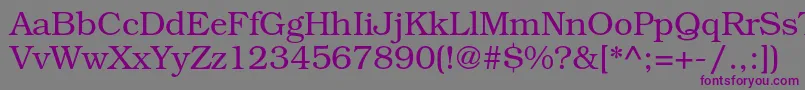 フォントBookmanstdLight – 紫色のフォント、灰色の背景