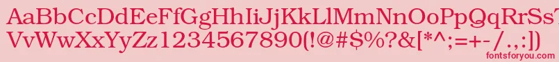 BookmanstdLight Font – Red Fonts on Pink Background