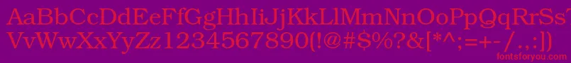 BookmanstdLight Font – Red Fonts on Purple Background