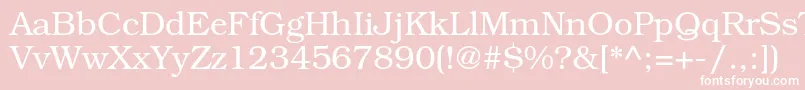 BookmanstdLight Font – White Fonts on Pink Background