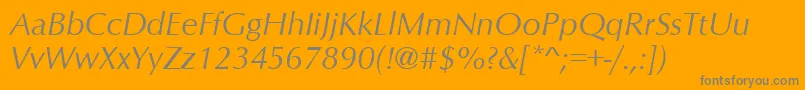 OptimumRomanItalic Font – Gray Fonts on Orange Background