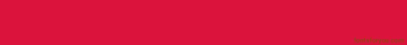 InflexMtBold-Schriftart – Braune Schriften auf rotem Hintergrund