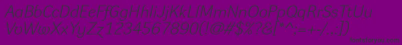 DynagroteskleItalic Font – Black Fonts on Purple Background