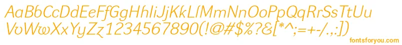 Шрифт DynagroteskleItalic – оранжевые шрифты