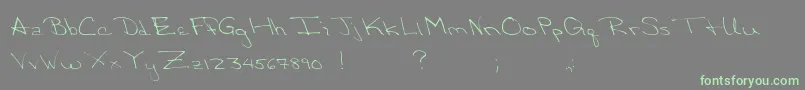 VictoriasSecre Font – Green Fonts on Gray Background