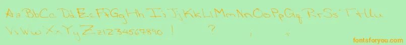VictoriasSecre Font – Orange Fonts on Green Background