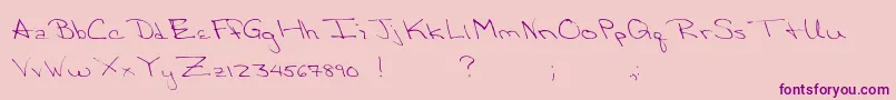 VictoriasSecre Font – Purple Fonts on Pink Background