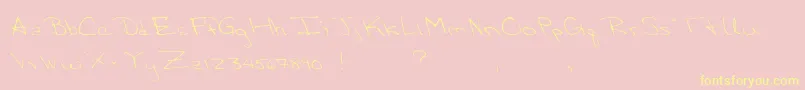 VictoriasSecre Font – Yellow Fonts on Pink Background