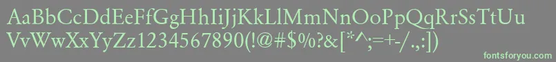 Шрифт Azgaramondctt – зелёные шрифты на сером фоне